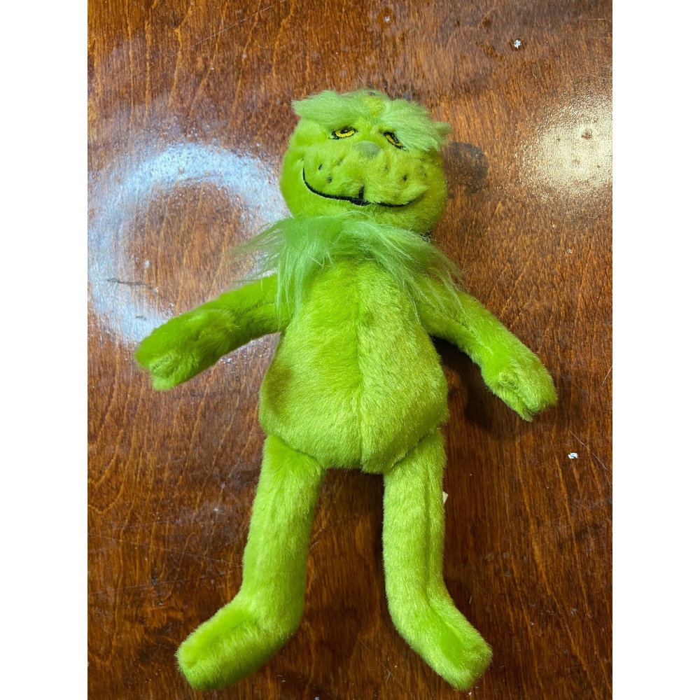Dr Seuss The Grinch Stole Christmas Plush Toy Green Aurora Bean Bag 9"